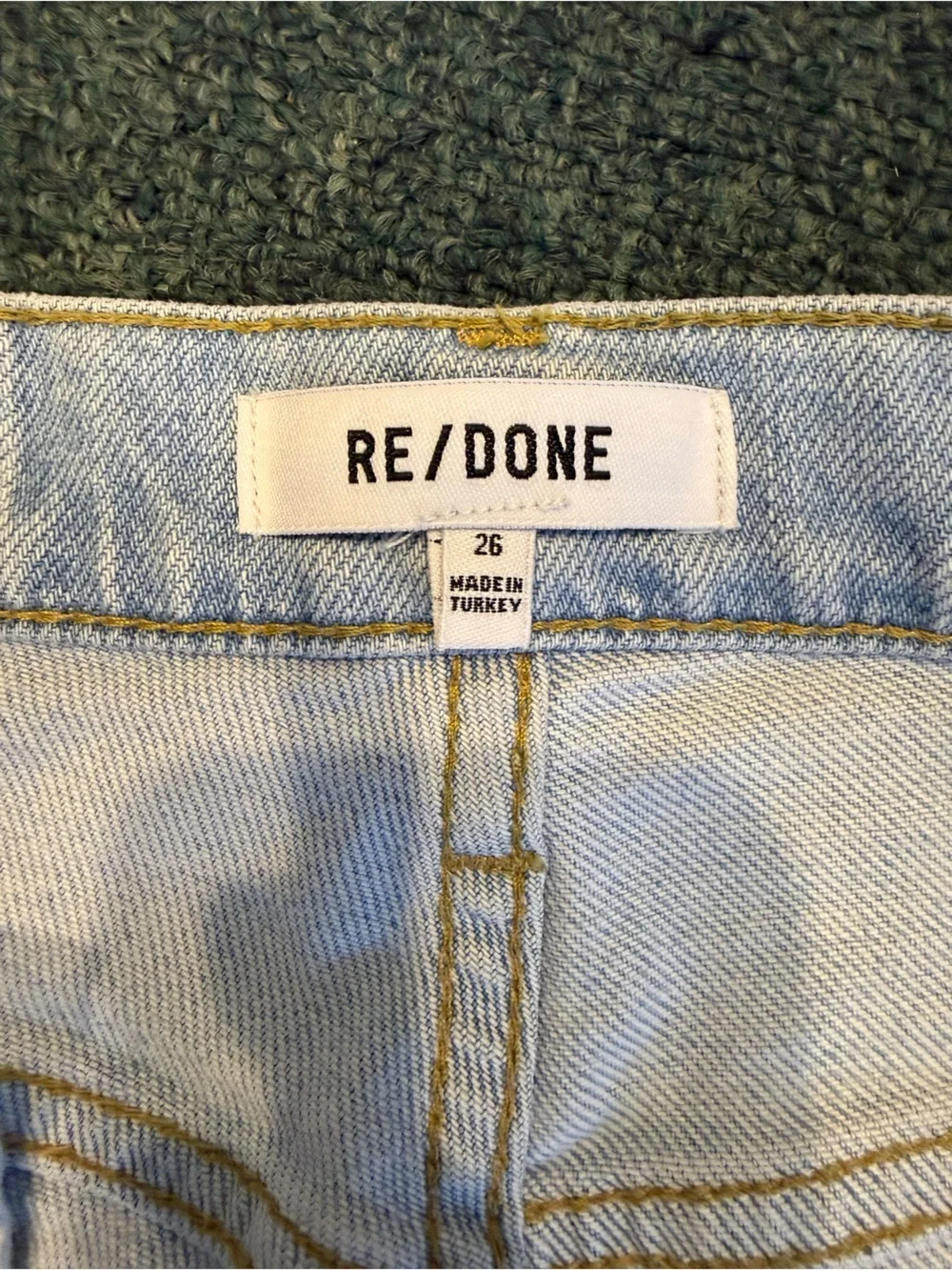 Re/Done Light Blue Distressed Men’s Jeans